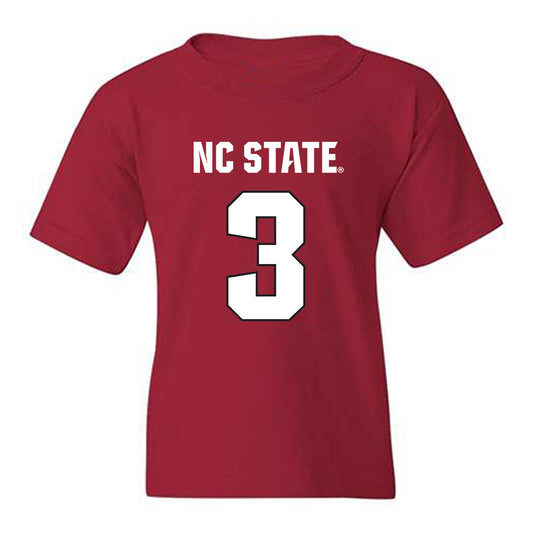 NC State - NCAA Football : Aydan White - Sports Shersey Youth T-Shirt-0