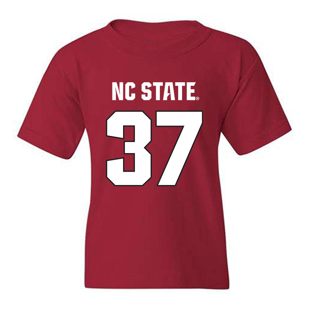 NC State - NCAA Football : Addison Carlson - Sports Shersey Youth T-Shirt-0