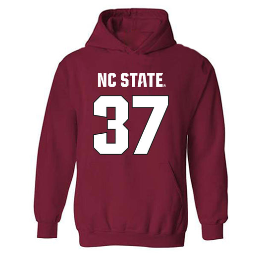 NC State - NCAA Football : Nathan Carr - Sports Shersey Hooded Sweatshirt-0