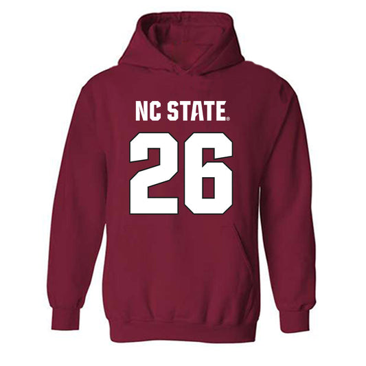 NC State - NCAA Football : Asaad Brown - Sports Shersey Hooded Sweatshirt-0