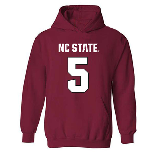 NC State - NCAA Football : Donovan Kaufman - Sports Shersey Hooded Sweatshirt