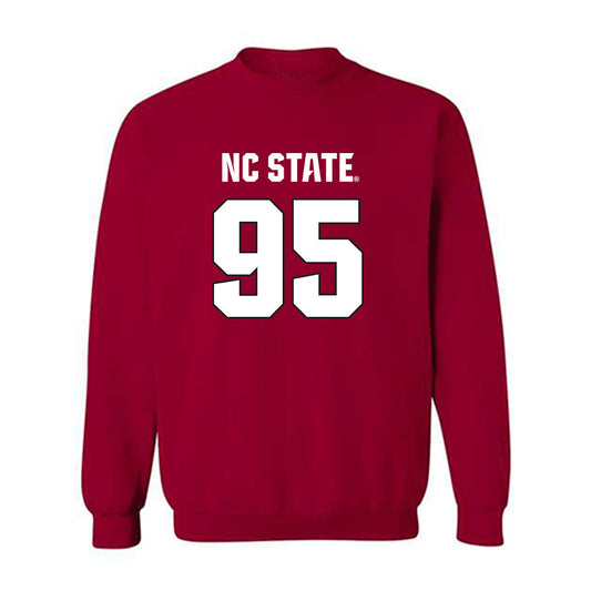 NC State - NCAA Football : Jacob Mann - Sports Shersey Crewneck Sweatshirt-0