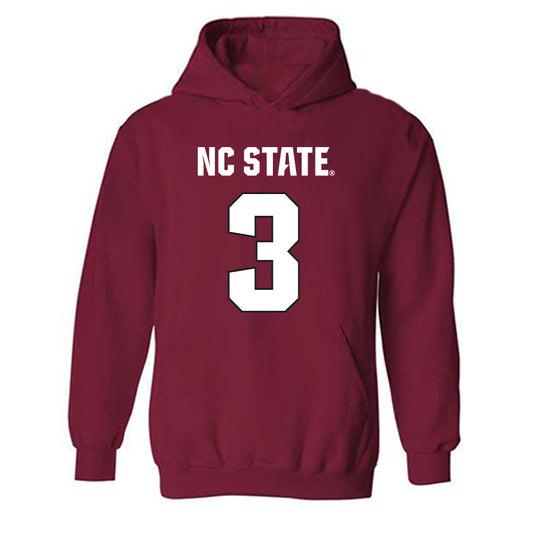 NC State - NCAA Football : Jordan Poole - Sports Shersey Hooded Sweatshirt-0