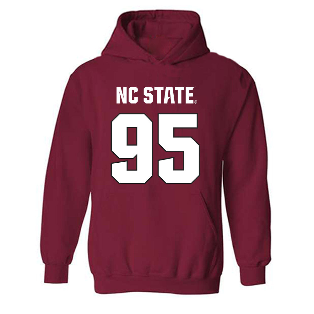 NC State - NCAA Football : Jacob Mann - Sports Shersey Hooded Sweatshirt-0