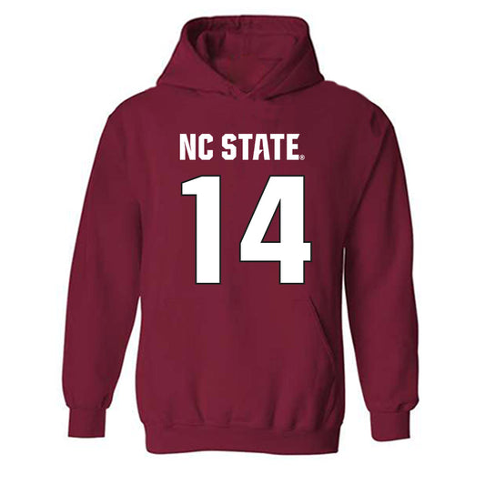 NC State - NCAA Football : Terrente Hinton - Sports Shersey Hooded Sweatshirt-0