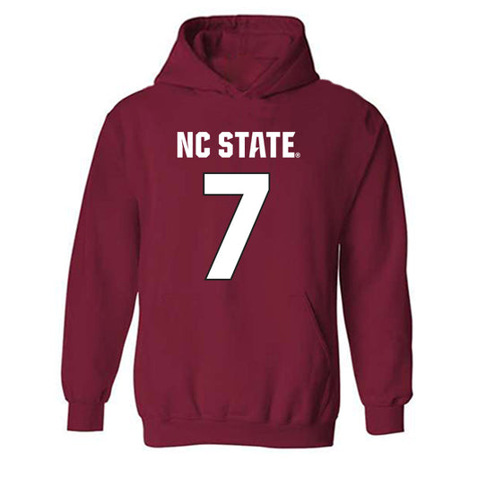 NC State - NCAA Football : Jordan Waters - Sports Shersey Hooded Sweatshirt-0