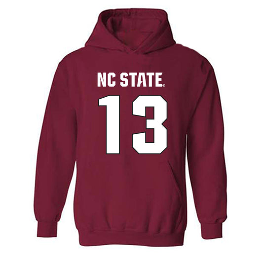 NC State - NCAA Football : Ethan Rhodes - Sports Shersey Hooded Sweatshirt-0