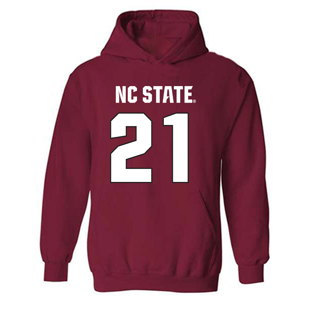NC State - NCAA Football : Jamel Johnson - Sports Shersey Hooded Sweatshirt-0