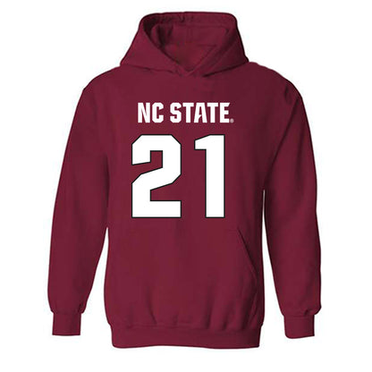 NC State - NCAA Football : Jamel Johnson - Sports Shersey Hooded Sweatshirt-0