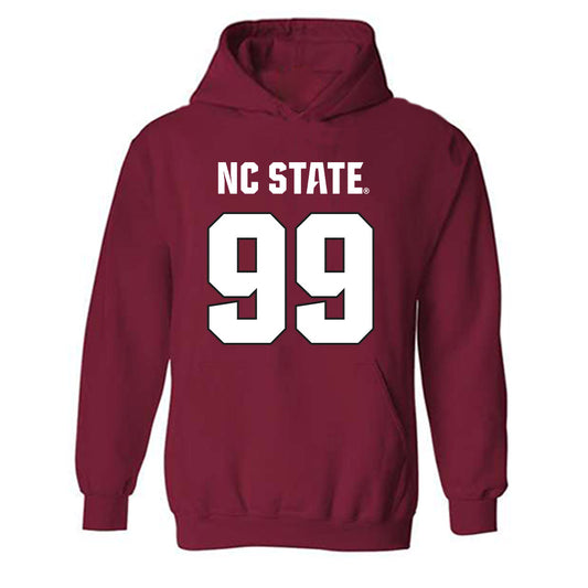 NC State - NCAA Football : Davin Jackson - Sports Shersey Hooded Sweatshirt-0