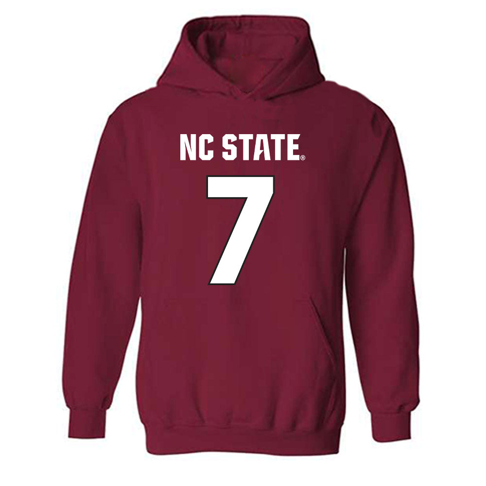 NC State - NCAA Football : Brian Nelson II - Sports Shersey Hooded Sweatshirt-0