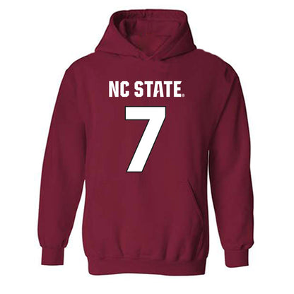 NC State - NCAA Football : Brian Nelson II - Sports Shersey Hooded Sweatshirt-0