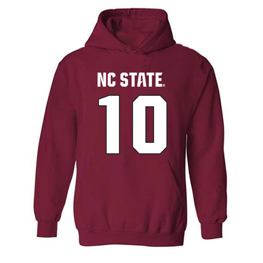 NC State - NCAA Football : Caden Fordham - Sports Shersey Hooded Sweatshirt-0