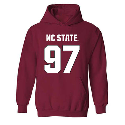 NC State - NCAA Football : Cristian Harthan - Sports Shersey Hooded Sweatshirt-0