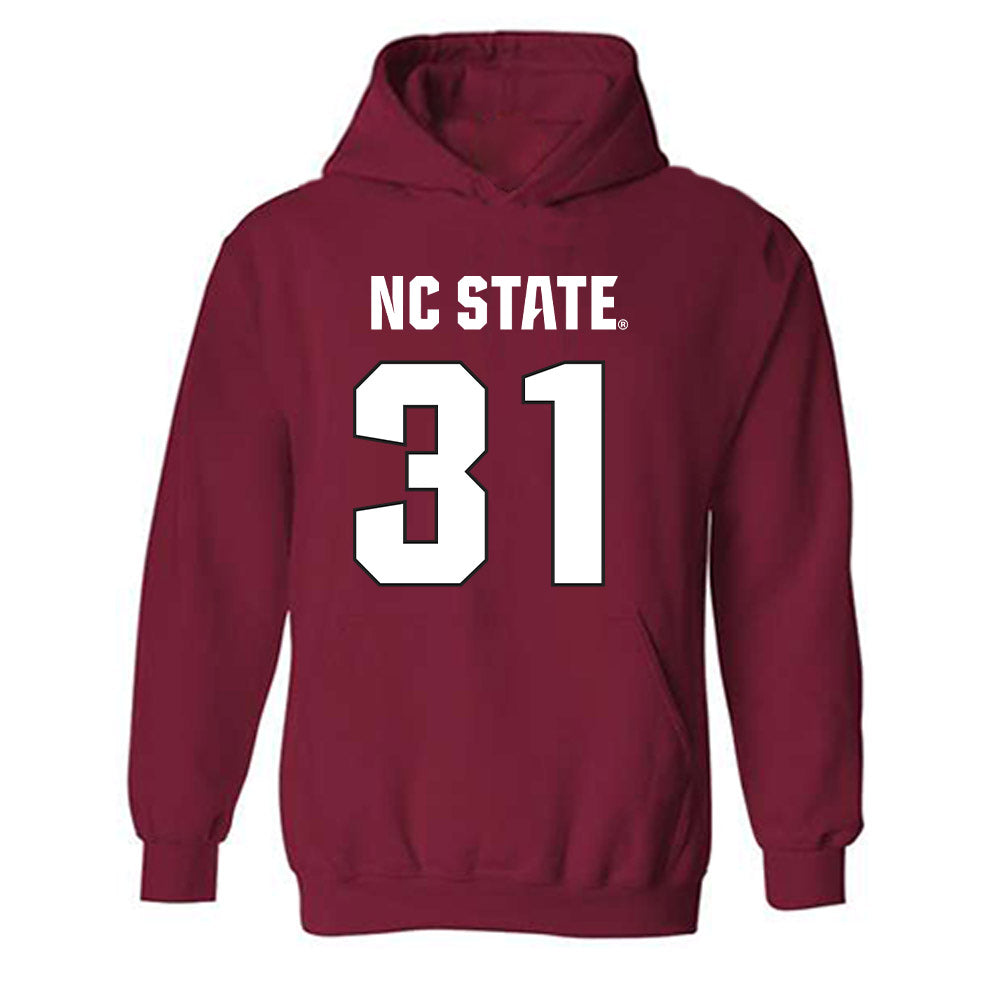 NC State - NCAA Football : Coleson Fields - Sports Shersey Hooded Sweatshirt-0