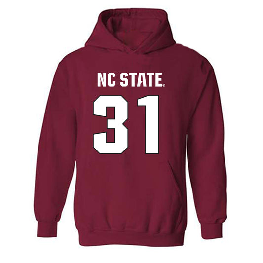 NC State - NCAA Football : Coleson Fields - Sports Shersey Hooded Sweatshirt-0