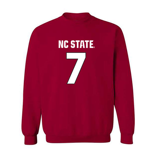 NC State - NCAA Football : Jordan Waters - Sports Shersey Crewneck Sweatshirt-0