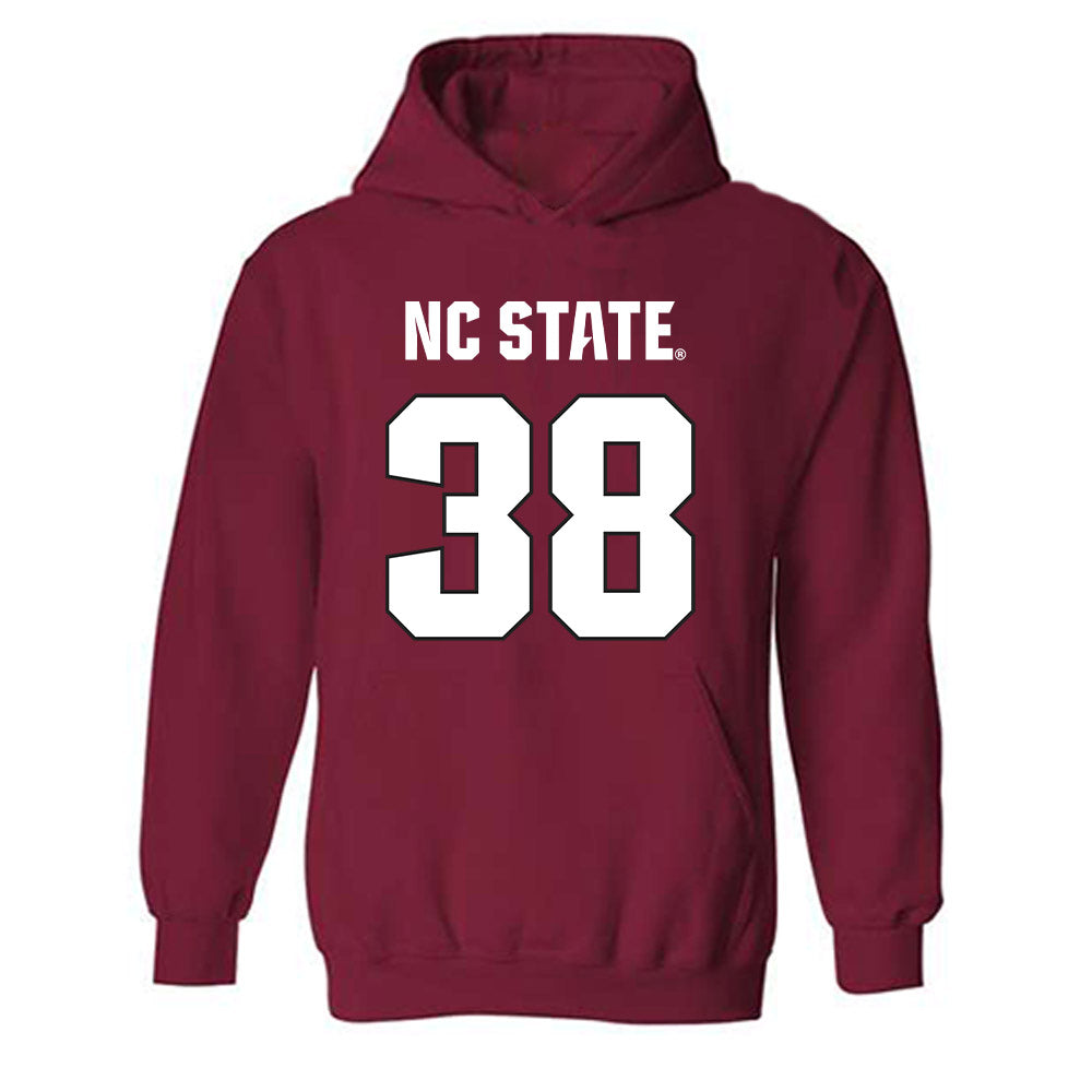 NC State - NCAA Football : Logan Foust - Sports Shersey Hooded Sweatshirt-0