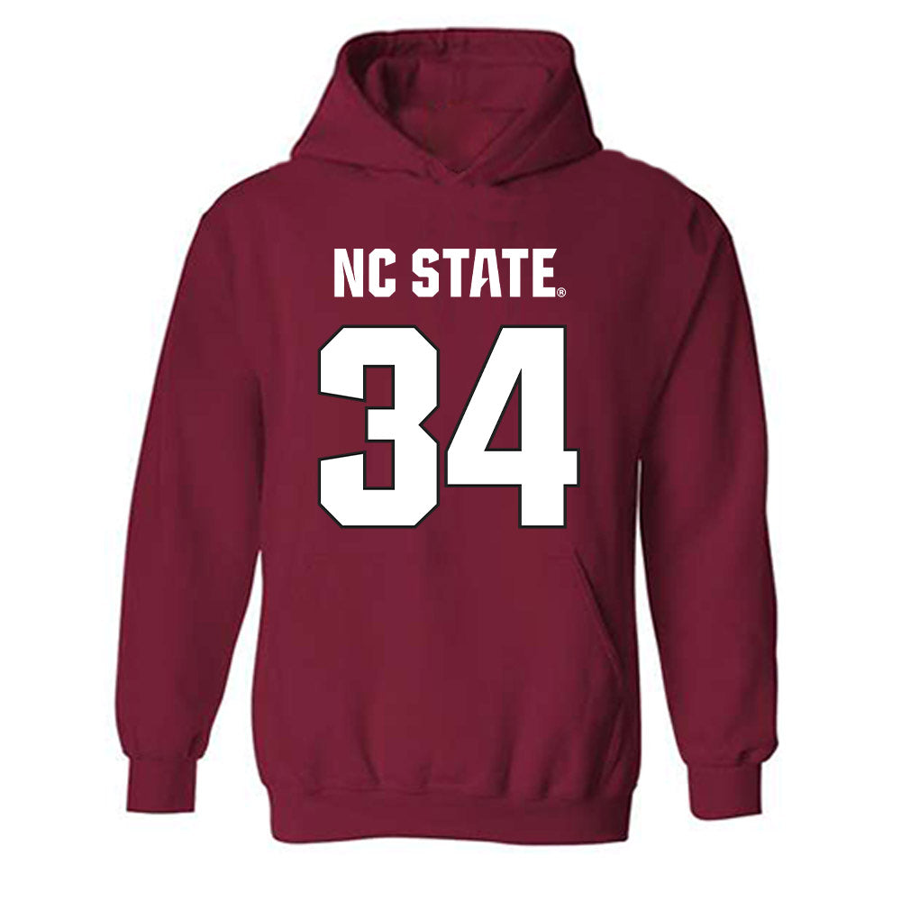 NC State - NCAA Football : Gerritt Kemp - Sports Shersey Hooded Sweatshirt-0