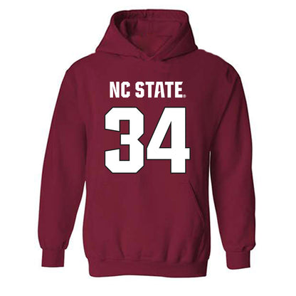 NC State - NCAA Football : Gerritt Kemp - Sports Shersey Hooded Sweatshirt-0