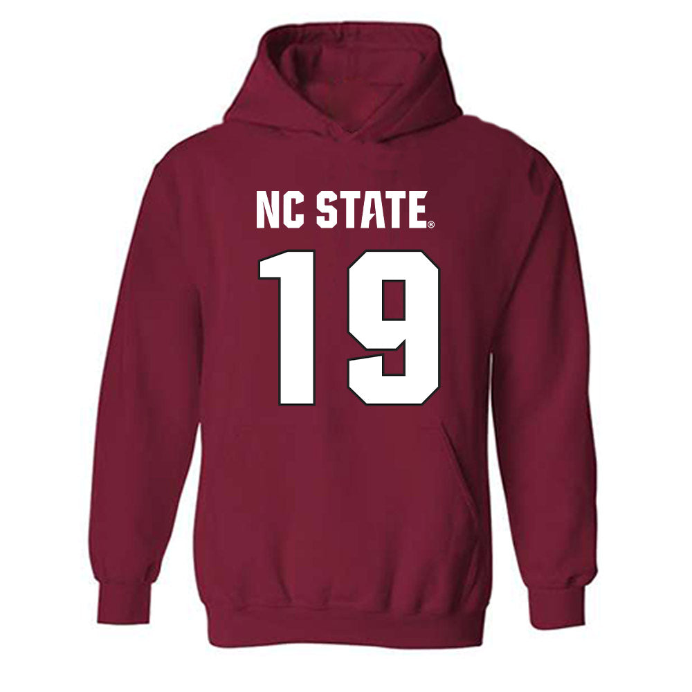 NC State - NCAA Football : KJ Martin Jr - Sports Shersey Hooded Sweatshirt-0