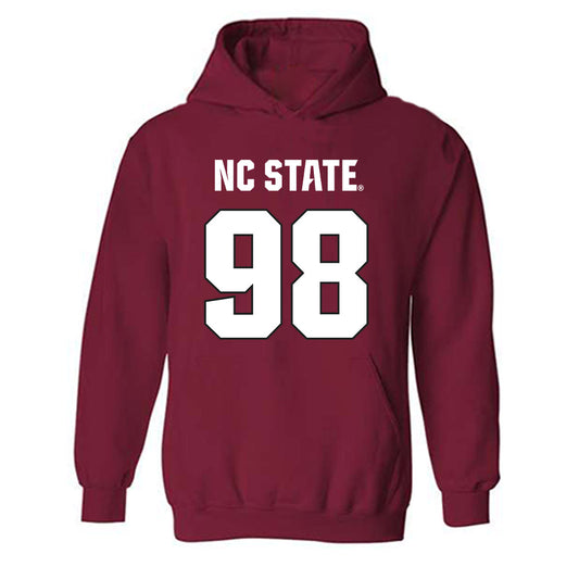 NC State - NCAA Football : Caden Noonkester - Sports Shersey Hooded Sweatshirt-0