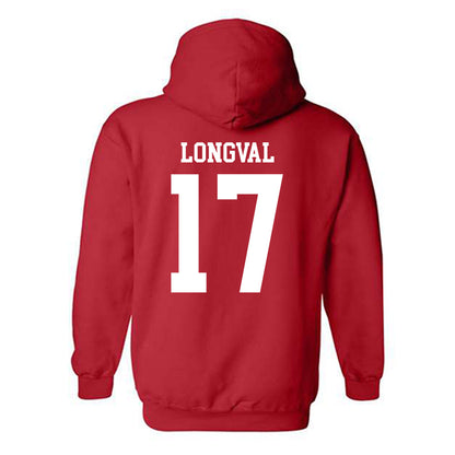 Nebraska - NCAA Football : Luke Longval - Hooded Sweatshirt