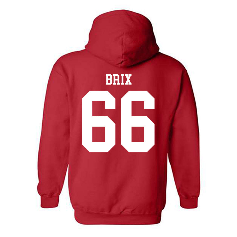Nebraska - NCAA Football : Grant Brix - Fashion Shersey Hooded Sweatshirt-1