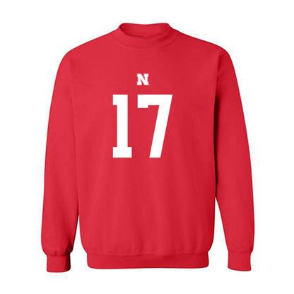 Nebraska - NCAA Football : Luke Longval - Crewneck Sweatshirt