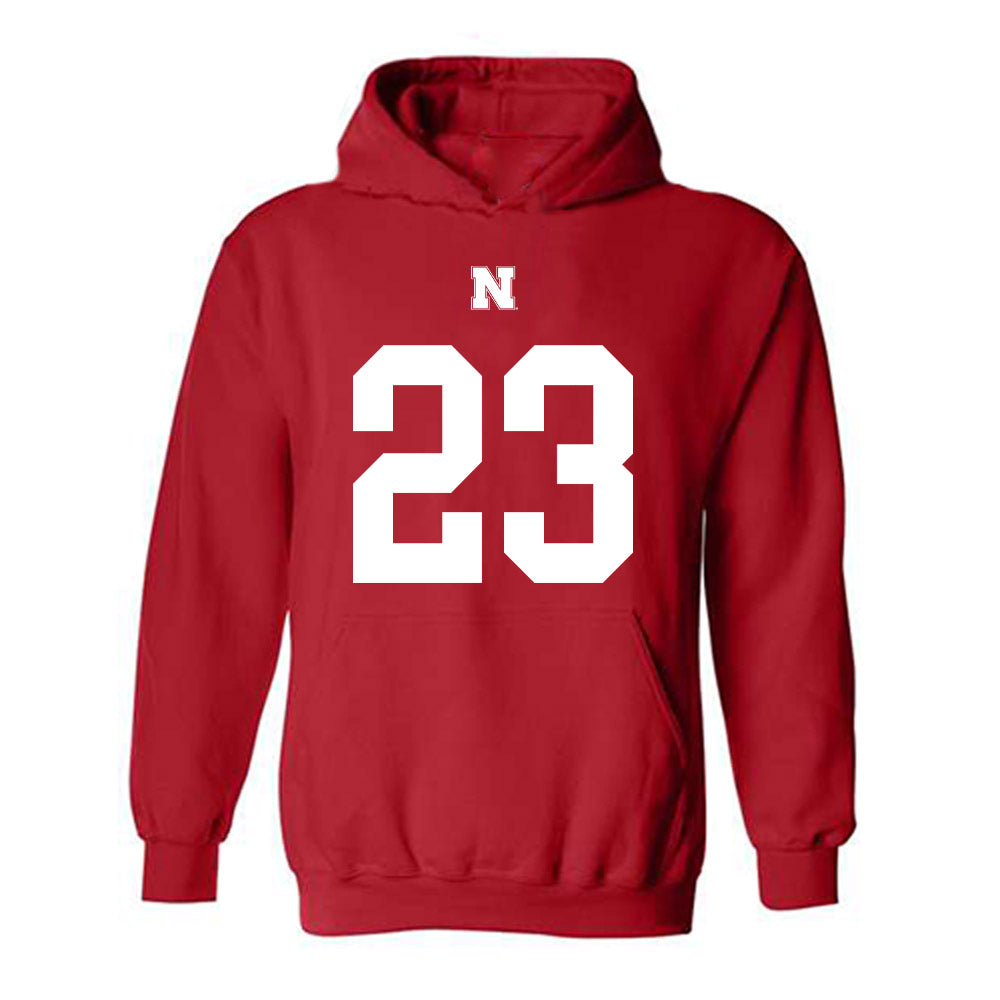 Nebraska - NCAA Football : Conor Booth - Fashion Shersey Hooded Sweatshirt-0