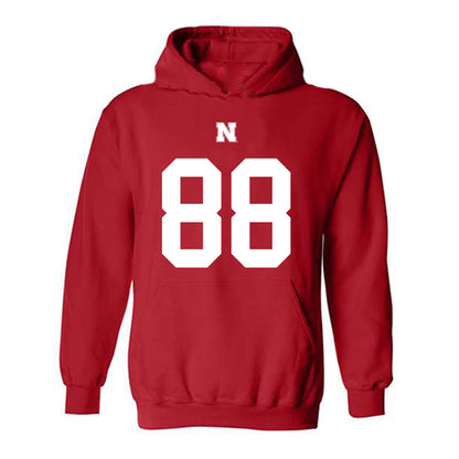 Nebraska - NCAA Football : Jackson Carpenter - Fashion Shersey Hooded Sweatshirt-0