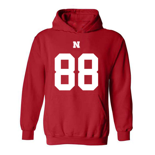 Nebraska - NCAA Football : Jackson Carpenter - Fashion Shersey Hooded Sweatshirt-0