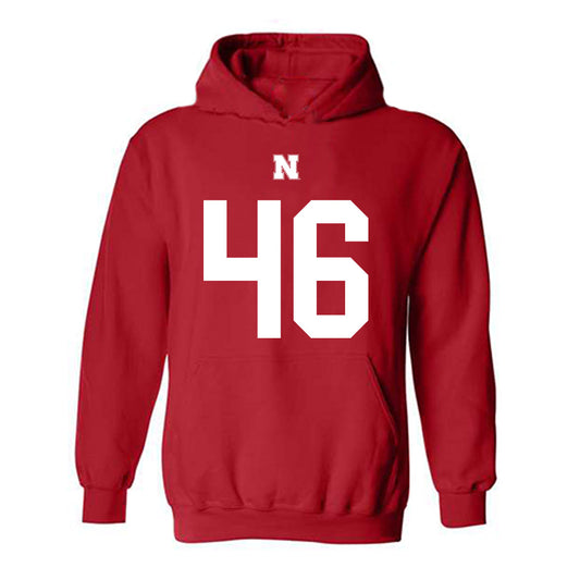Nebraska - NCAA Football : Connor Schutt - Fashion Shersey Hooded Sweatshirt-0