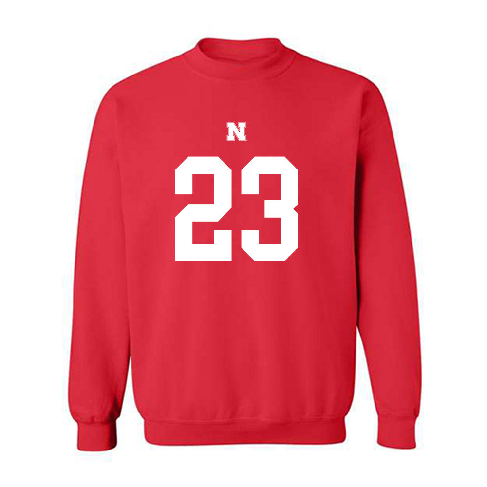 Nebraska - NCAA Football : Conor Booth - Fashion Shersey Crewneck Sweatshirt-0