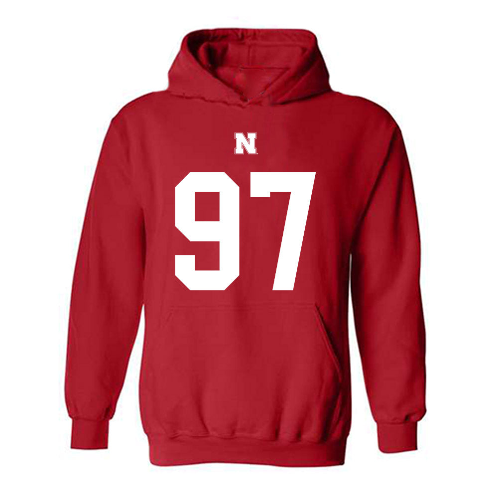 Nebraska - NCAA Football : Keona Davis - Fashion Shersey Hooded Sweatshirt-0