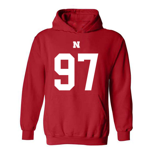 Nebraska - NCAA Football : Keona Davis - Fashion Shersey Hooded Sweatshirt-0