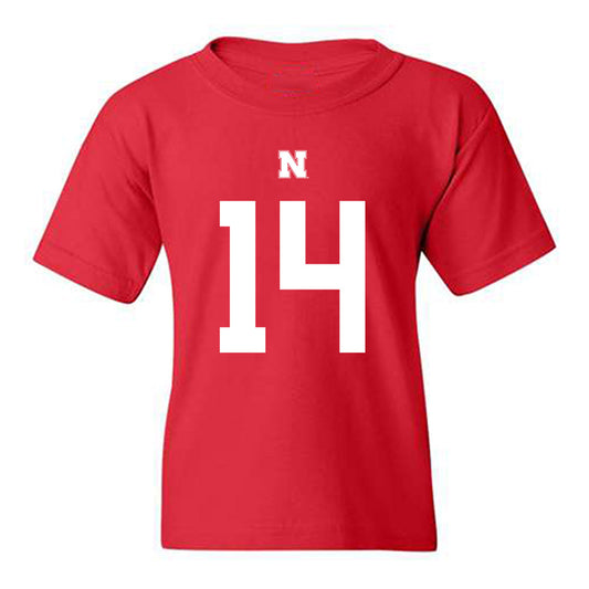 Nebraska - NCAA Football : TJ Lateef - Fashion Shersey Youth T-Shirt-0