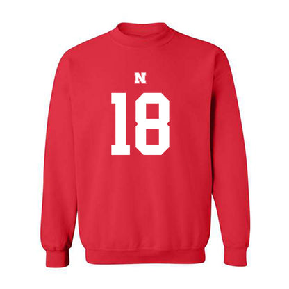 Nebraska - NCAA Football : Larry Tarver Jr - Fashion Shersey Crewneck Sweatshirt-0