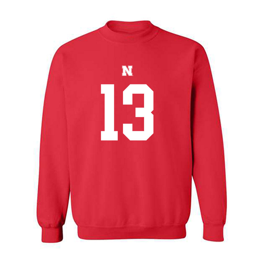 Nebraska - NCAA Football : Malcolm Hartzog - Fashion Shersey Crewneck Sweatshirt