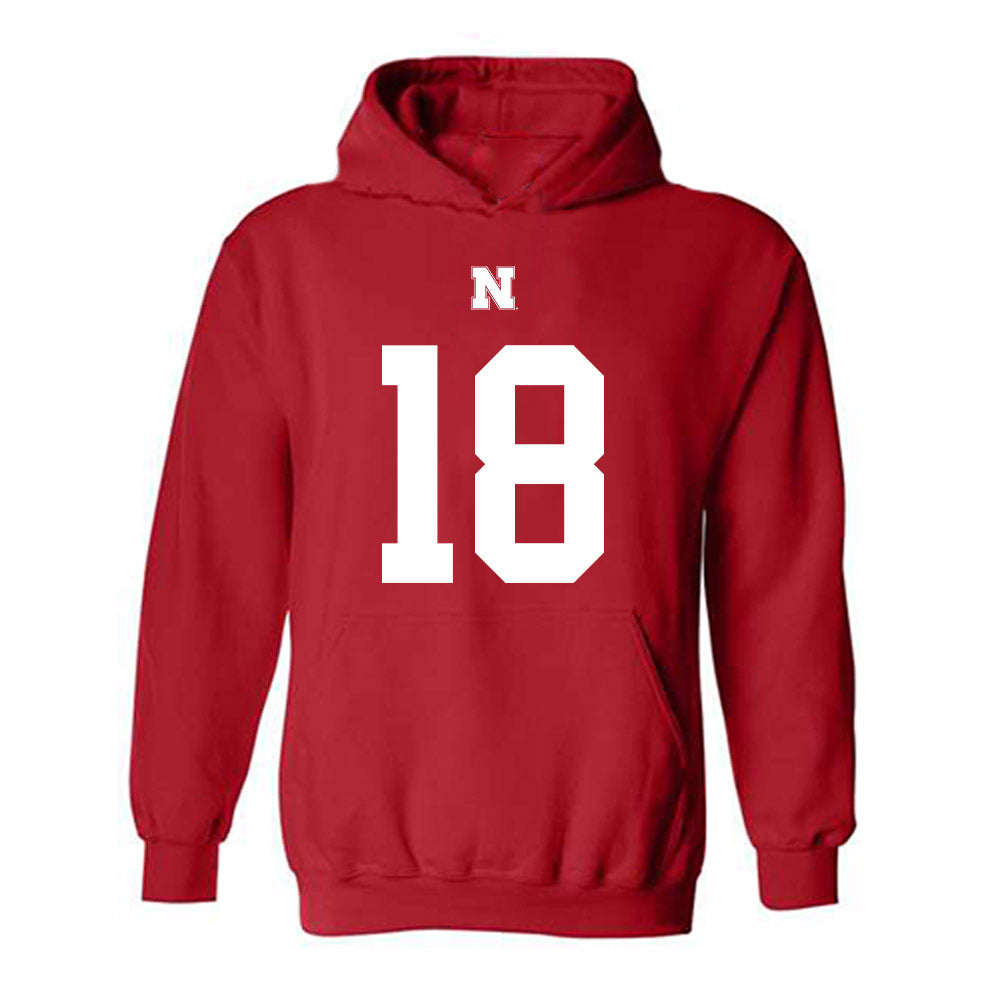 Nebraska - NCAA Football : Dane Key - Fashion Shersey Hooded Sweatshirt-0