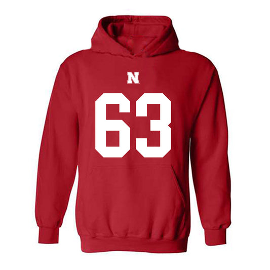 Nebraska - NCAA Football : Brian Tapu - Fashion Shersey Hooded Sweatshirt-0