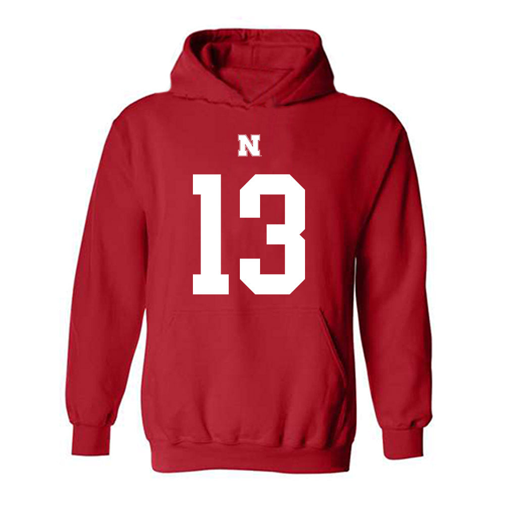 Nebraska - NCAA Football : Malcolm Hartzog Jr. - Fashion Shersey Hooded Sweatshirt