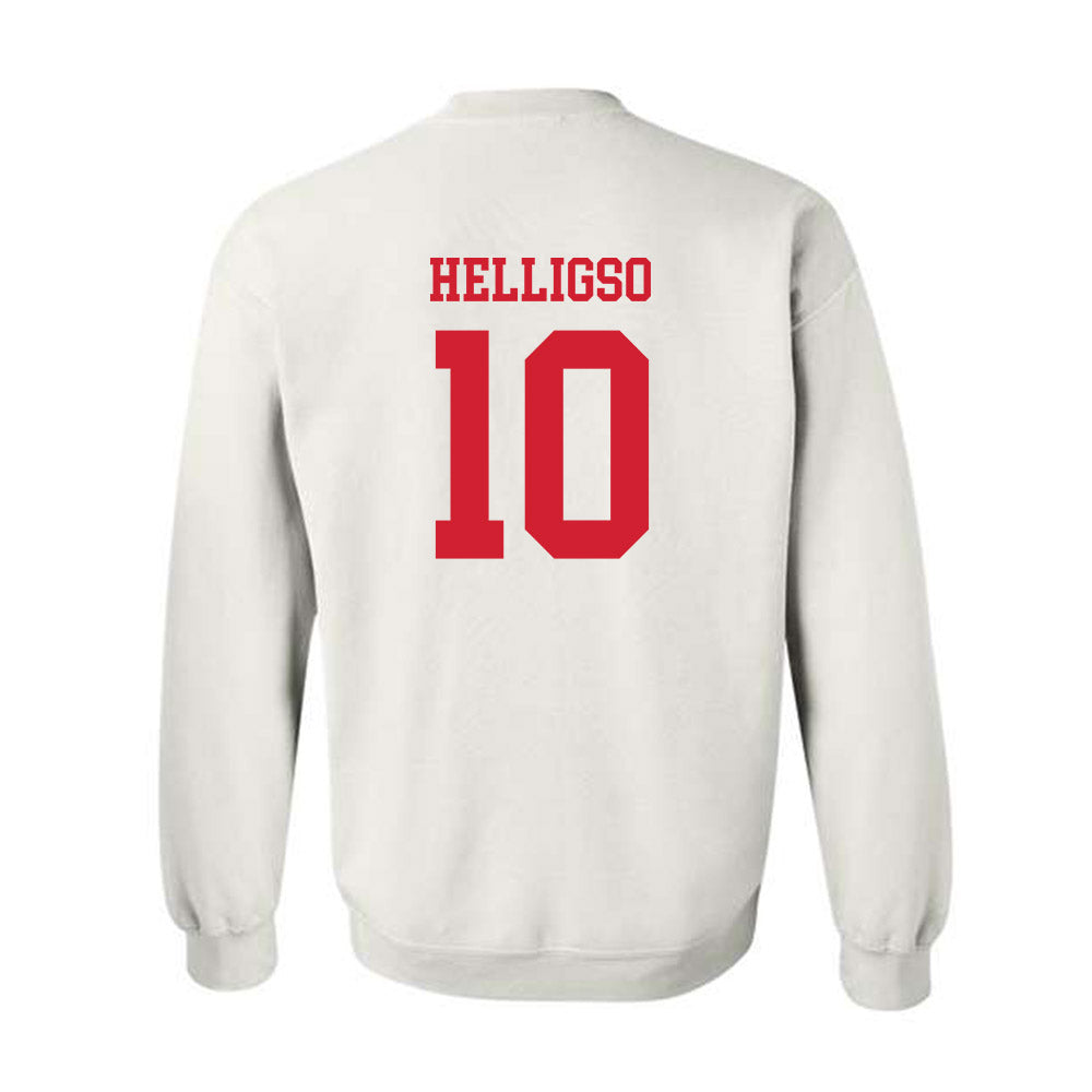 Nebraska - NCAA Baseball : Hogan Helligso - Sports Shersey Crewneck Sweatshirt-1