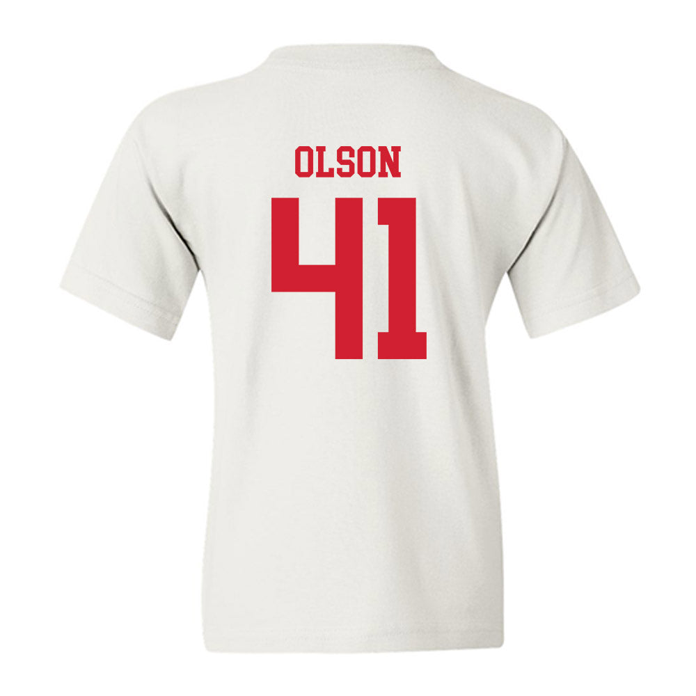 Nebraska - NCAA Baseball : Chase Olson - Sports Shersey Youth T-Shirt-1