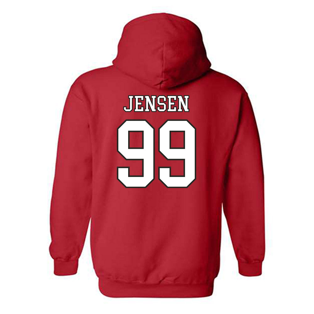 Nebraska - NCAA Softball : Alexis Jensen - Sports Shersey Hooded Sweatshirt-1