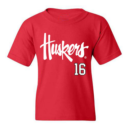 Nebraska - NCAA Softball : Elisa Gulfin - Youth T-Shirt Sports Shersey