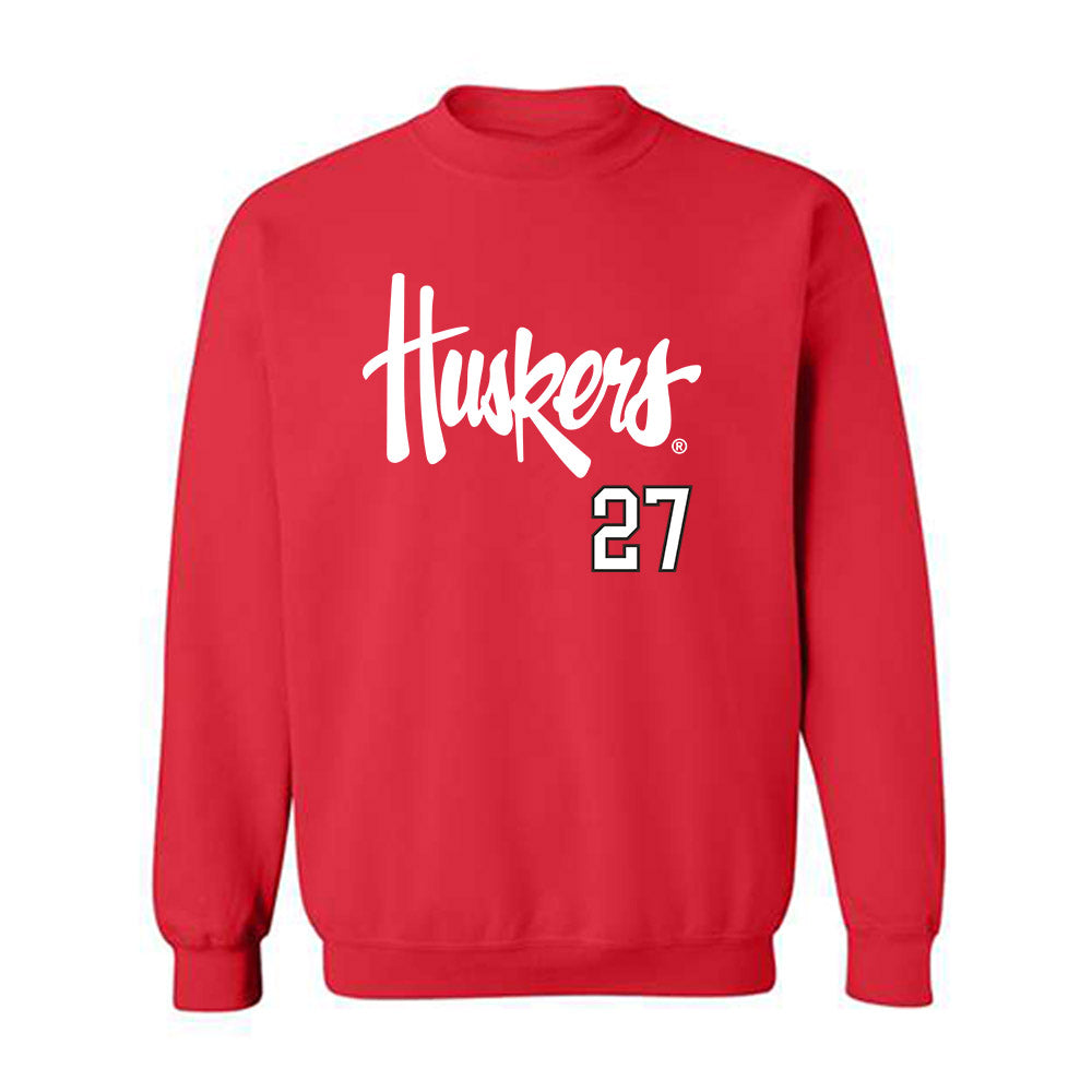 Nebraska - NCAA Softball : Natalia Hill - Sports Shersey Crewneck Sweatshirt-0