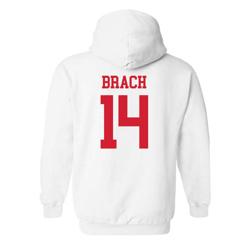 Nebraska - NCAA Women's Soccer : Mila Brach - Generic Shersey Hooded Sweatshirt-1