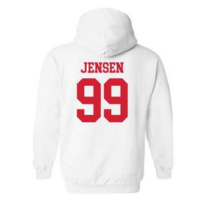 Nebraska - NCAA Softball : Alexis Jensen - Generic Shersey Hooded Sweatshirt-1