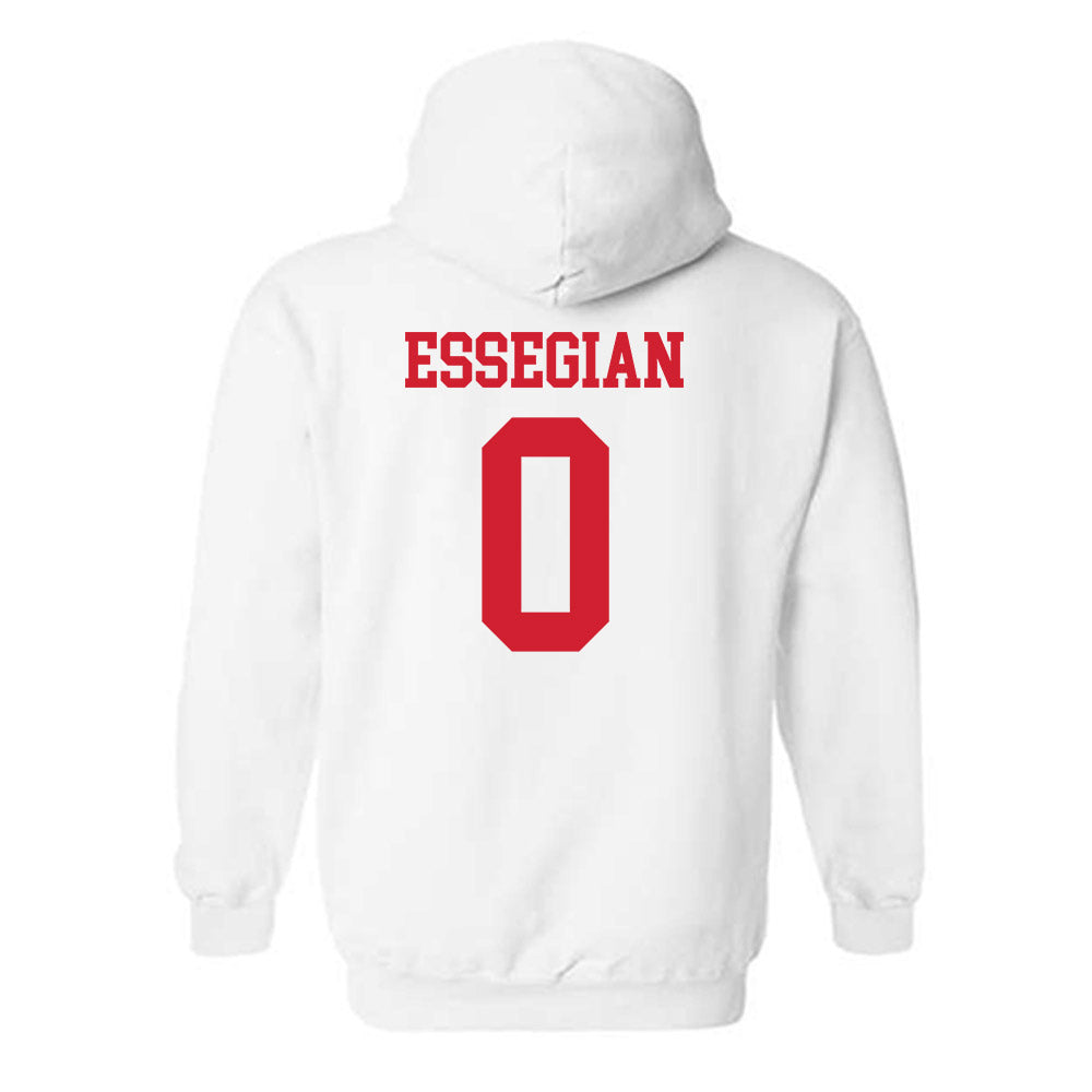 Nebraska - NCAA Men's Basketball : Connor Essegian - Generic Shersey Hooded Sweatshirt-1